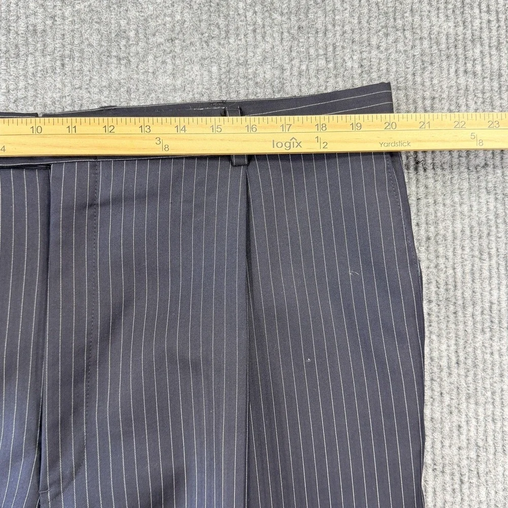 Daniel Cremieux Collection Mens 2-Piece Pinstripe Suit 46L Loro Piana Italy Wool
